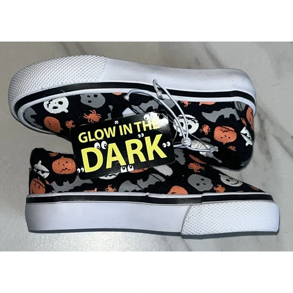 Tommy Bahama‎ Toddler 5 Slip-On Shoes Pumpkins Bats Spooky CUTE Halloween GID